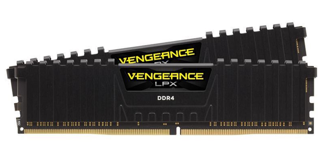 CMK64GX4M4A2400C14 Corsair Vengeance LPX 32GB Kit (2 X 16GB) PC4-19200 DDR4-2400MHz non-ECC Unbuffered CL14 (14-16-16-31) 288-Pin