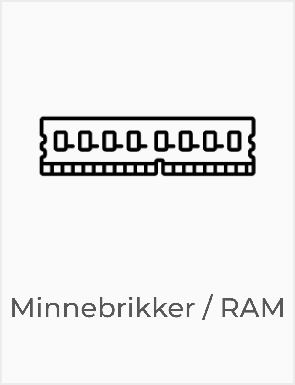 Minnebrikker / RAM