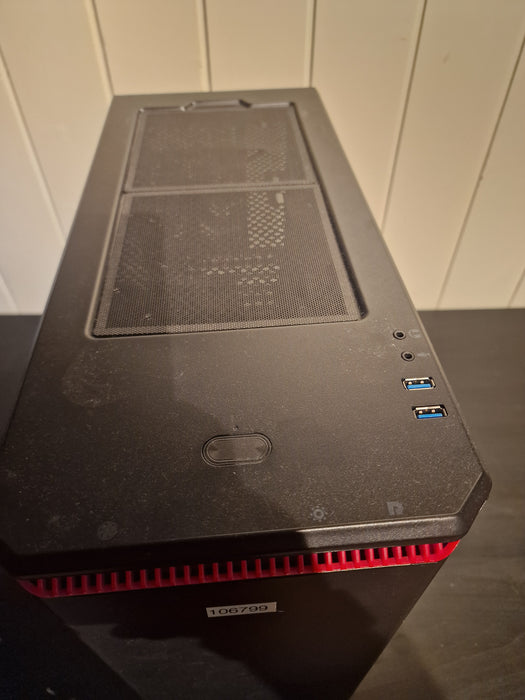 Phanteks Eclipse P400S Glass rød/svart