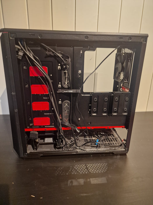 Phanteks Eclipse P400S Glass rød/svart
