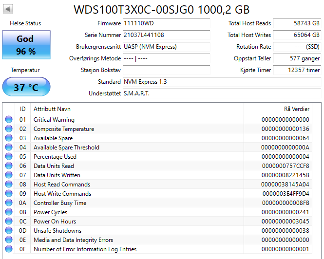 WDS100T3X0C Western Digital Black SN750 1TB TLC PCI Express 3.0 x4 NVMe M.2 2280