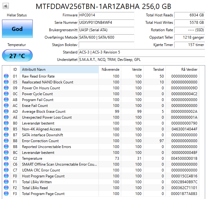 MTFDDAV256TBN Micron 1100 256GB TLC SATA 6Gbps (PLP) M.2 2280