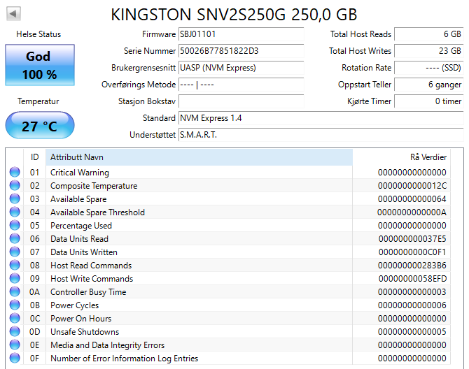 SNV2S/250G Kingston 250 GB Solid State Drive - M.2 2280 PCI Express NVMe 4.0 x4