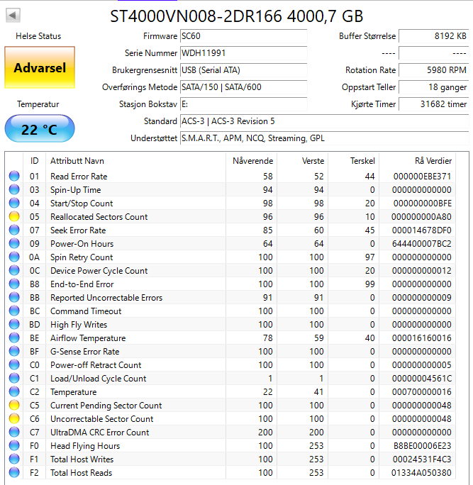 Seagate IronWolf 4TB 3.5'' NAS HDD