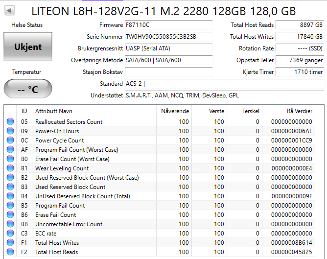 L8H-128V2G-11 Lite On ZETA Series 128GB MLC SATA 6Gbps High Performance M.2 2280