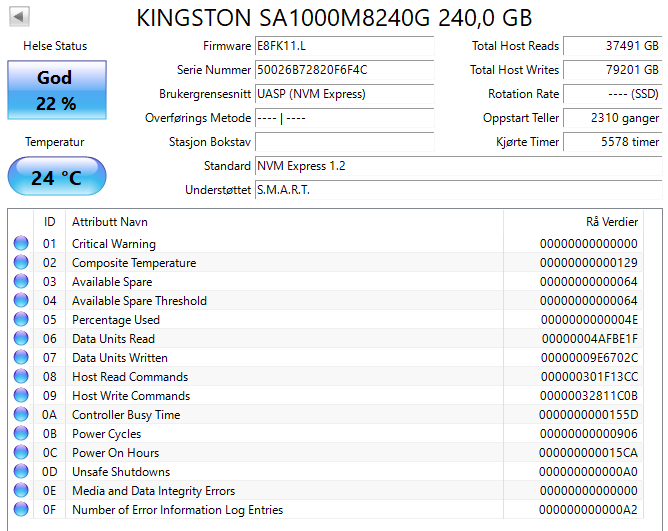 Kingston A1000 240GB M.2 SSD