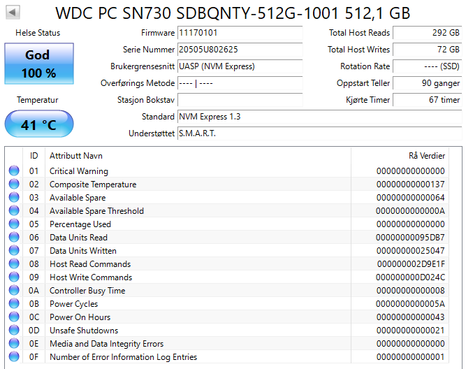 SDBQNTY-512G-1001 Western Digital SN730 Series 512GB TLC PCIe 3.0 x4 NVMe (AES-512 / TCG Opal 2.01) M.2 2280 SSD