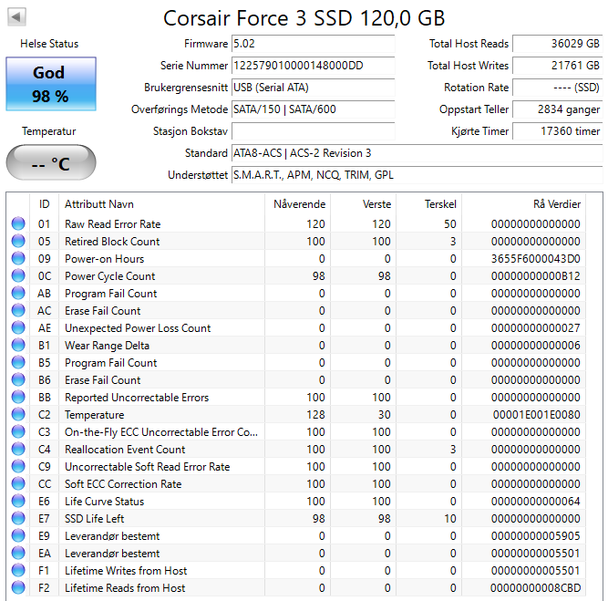 CSSD-F120GB3-BK Corsair Force 3 Series 120GB MLC SATA 6Gbps 2.5" SSD