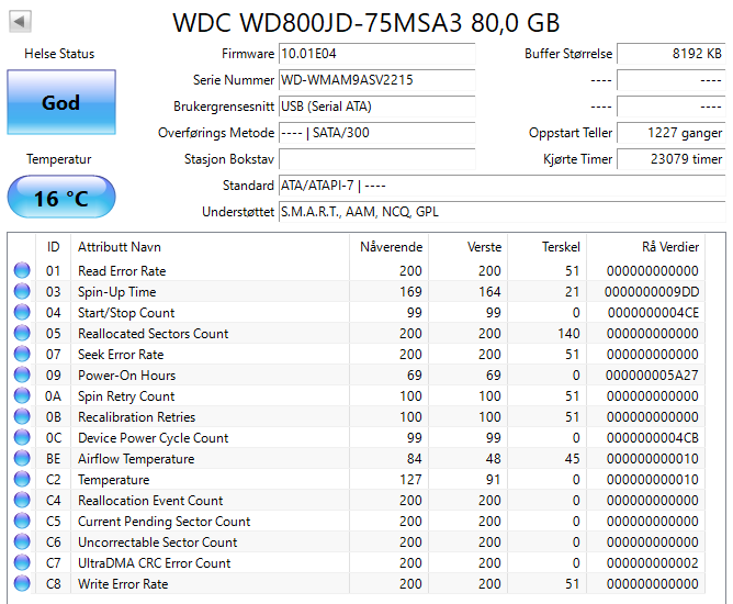 WD800JD-75MSA3 Western Digital Caviar 80GB 7200RPM SATA 1.5Gbps 8MB Cache 3.5" HDD