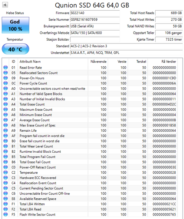 Qunion SSD 64GB mSATA
