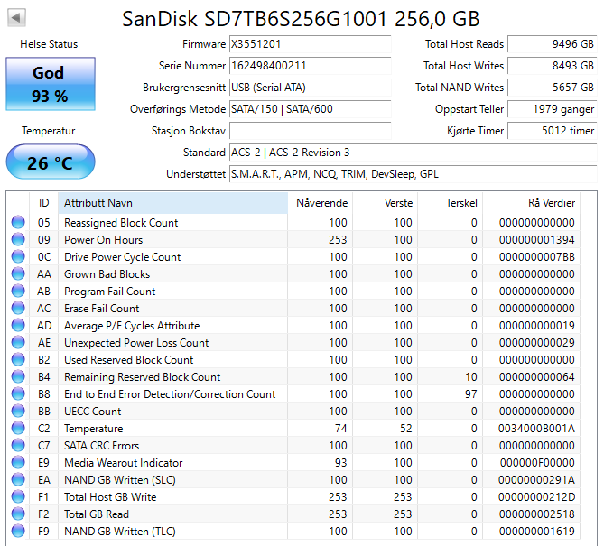 SD7TB6S-256G-1001 SanDisk X300 256GB TLC SATA 6Gbps (SED / Opal 2.0) 2.5" SSD