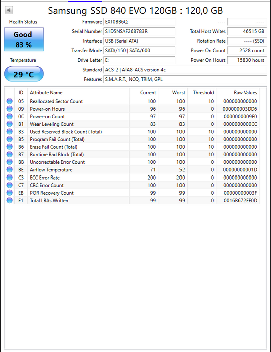 MZ7TE120HMGR Samsung 840 EVO Series 120GB TLC SATA 6Gbps (AES-256 FDE) 2.5" SSD
