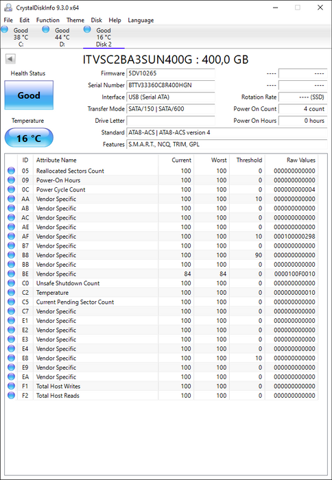 SSDSC2BA400G3S Intel 400GB SATA 6Gbps 2.5" SSD