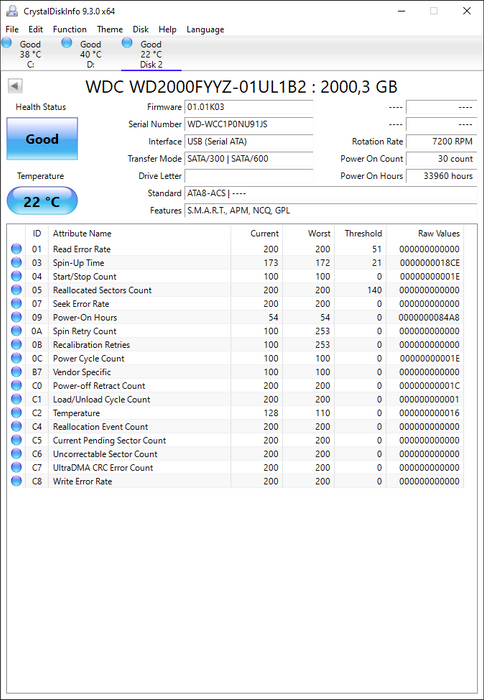 WD2000FYYZ-01UL1B2 Western Digital RE 2TB 7200RPM SATA 6Gbps 64MB Cache 3.5" HDD