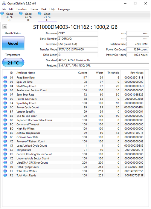 ST1000DM003-1CH162 Seagate Barracuda 1TB 7200RPM SATA 6Gbps 64MB Cache 3.5" HDD