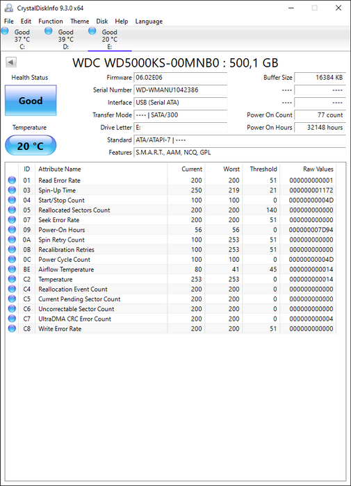 WD5000KS-00MNB0 Western Digital Caviar SE16 500GB 7200RPM SATA 3Gbps 16MB Cache 3.5" HDD