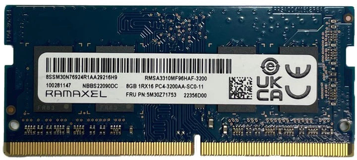 RMSA3310MF96HAF-3200 Ramaxel 8GB PC4-25600 DDR4-3200MHz non-ECC Unbuffered 260-pin