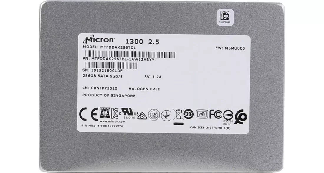 MTFDDAK256TDL-1AW15ABLA Micron 1300 Series 256GB TLC SATA 6Gbps (SED) 2.5" SSD