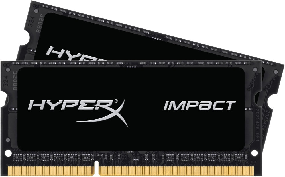 HX316LS9IBK2/16 Kingston HyperX Impact Black 16GB (2x8GB) PC3L-12800 DDR3-1600MHz non-ECC Unbuffered CL9 204-Pin SoDimm