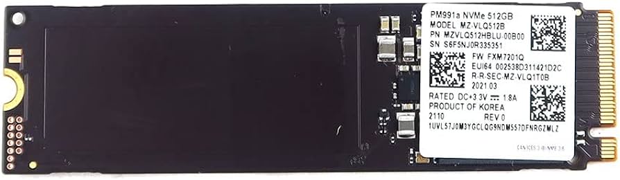 MZVLQ512HBLU-00B00 Samsung PM991A 512GB PCI Express 3.0 x4 NVMe M.2 2280