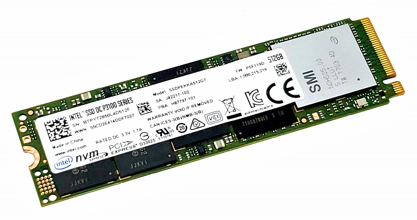SSDPEKKF512G7 Intel Pro 6000p Series 512GB TLC PCI Express 3.0 x4 NVMe (AES-256) M.2 2280