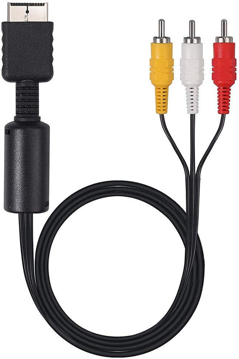 AV-kabel for Playstation 1, 2, 3 - svart