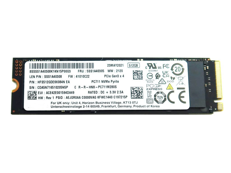 HFS512GDE9X084N SK hynix PC711 Series 512GB TLC NVMe PCIe 3.0 x4 M.2 2280 SSD