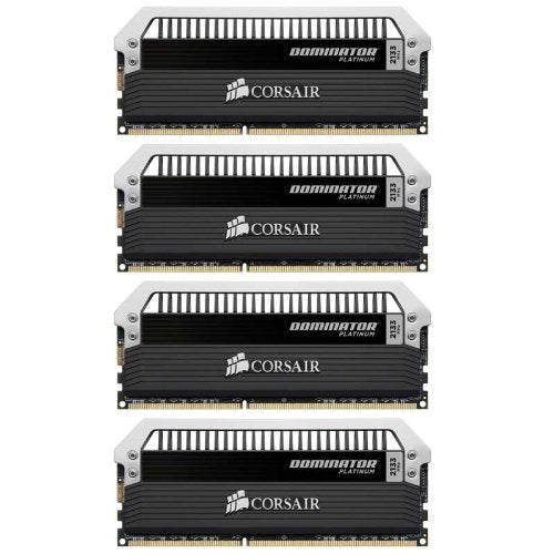 CMD16GX3M4A2133C9 Corsair Dominator Platinum 16GB Kit (4 X 4GB) PC3-17066 DDR3-2133MHz non-ECC Unbuffered CL9 (9-11-10-30) 240-Pin