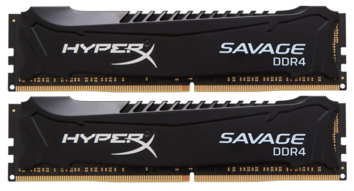 HX424C12SBK2/16 Kingston XMP HyperX Savage Black 16GB Kit (2 X 8GB) PC4-19200 DDR4-2400MHz non-ECC Unbuffered CL12 (12-13-13) 288-Pin