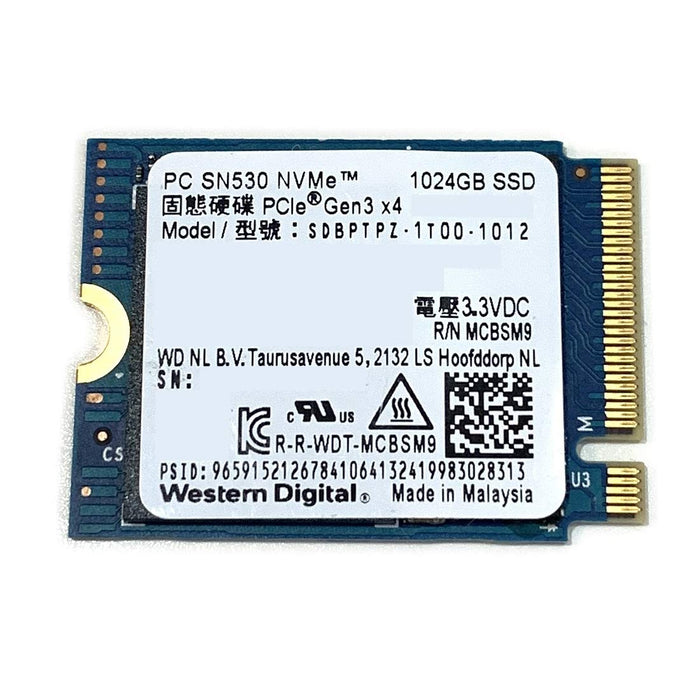 SDCPTPD-1T00-1024 Western Digital WD CH SN560 Series 1TB TLC NVMe PCIe 4.0 x2 M.2 2230 SSD