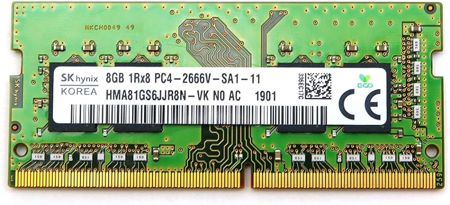HMA81GS6JJR8N-VKN0-AC Hynix 8GB PC4-21300 DDR4-2666MHz non-ECC Unbuffered CL19 260-Pin