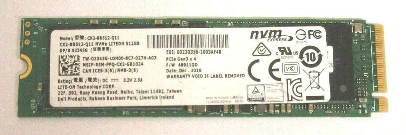 CX2-8B512-Q11 LiteOn 512GB MLC PCI Express 3.0 x4 M.2 2280