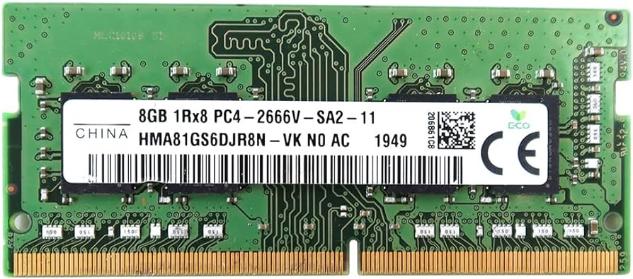 HMA81GS6DJR8N-VKN0-AC Hynix 8GB PC4-21300 DDR4-2666MHz non-ECC Unbuffered CL19 260-Pin