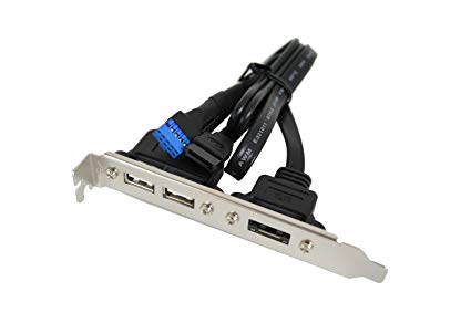 2 Ports USB 2.0 Female + 1 eSATA Bracket Card