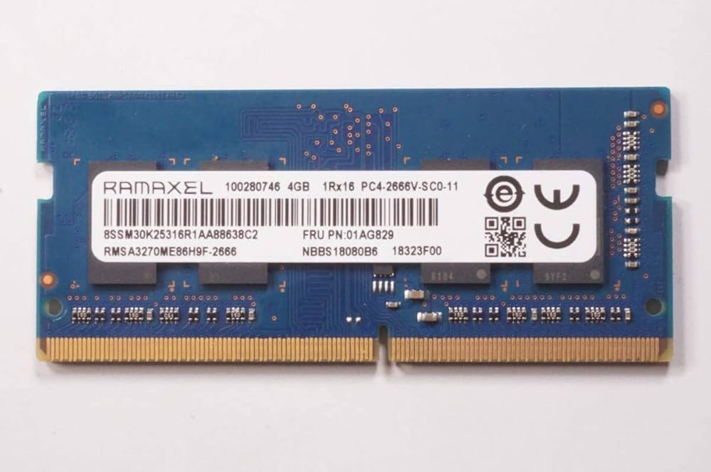 RMSA3270ME86H9F-2666 Ramaxel 4GB PC4-21300 DDR4-2666MHz non-ECC Unbuffered CL19 260-Pin