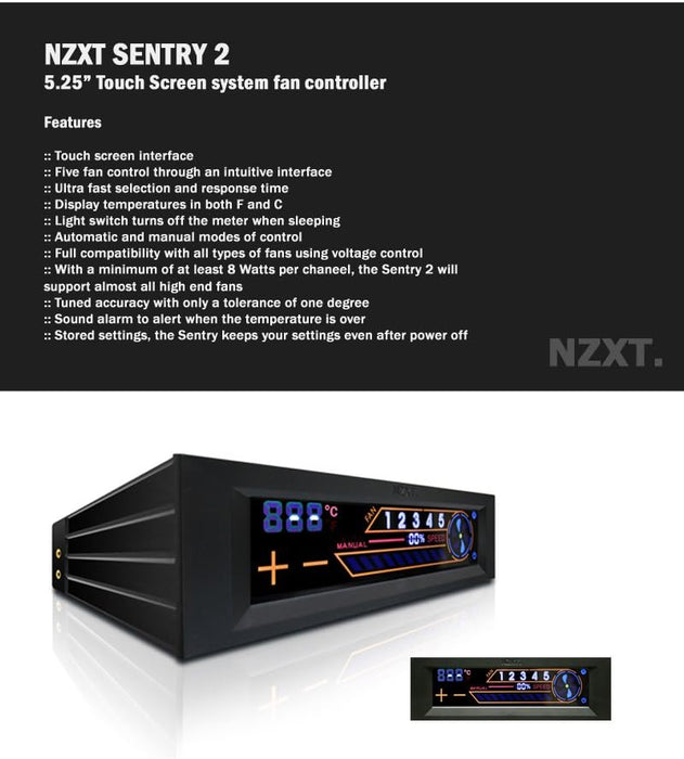 NZXT Sentry 2 Touch Screen Meter