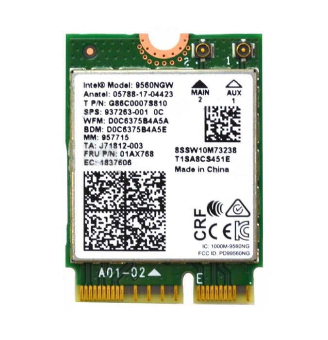 Intel 9560NGW Wireless-AC 9560 802.11AC WLAN PCI-Express Bluetooth 5.1 WiFi Card