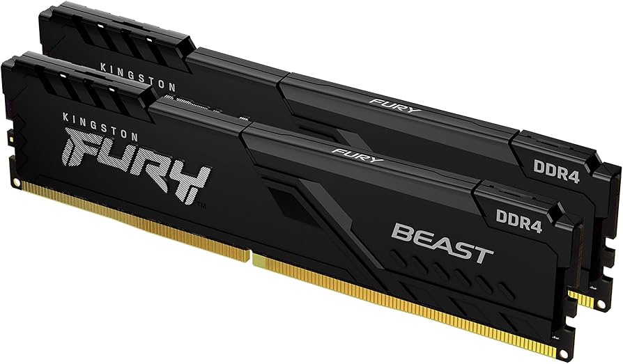 HX426C16FB3K2/32 Kingston HyperX FURY Black 32GB Kit (2 X 16GB) PC4-21300 DDR4-2666MHz non-ECC Unbuffered CL16 288-Pin