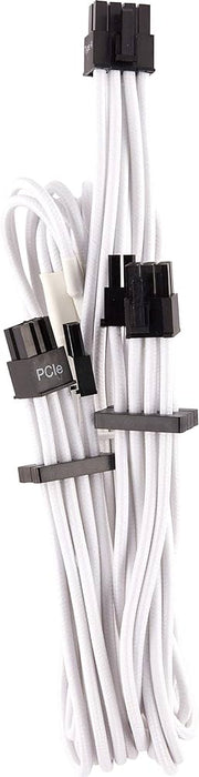 Type 4 - Individually Sleeved White Cable PCie Pig Tail