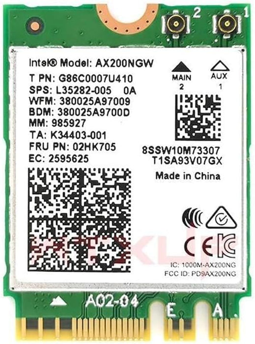 Dual Band Wireless AX200NGW for Intel AX200 WiFi 6 Adapter 2.4GHz 574Mbps/5GHz 2.4Gbps 802.11AX