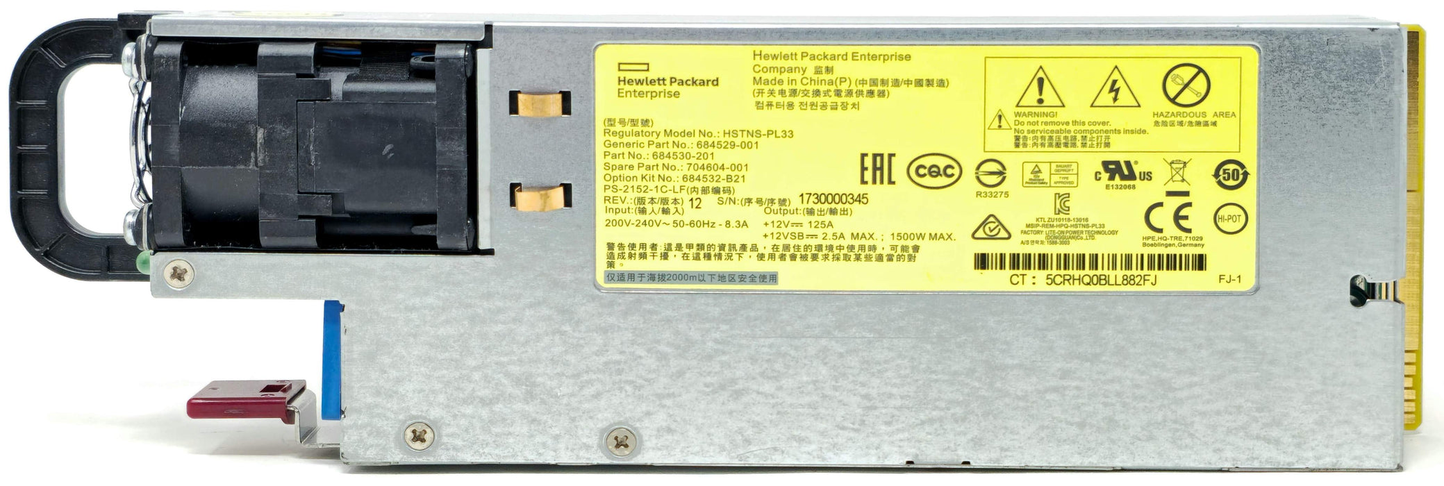 HP HSTNS-PL33, 1500W PSU