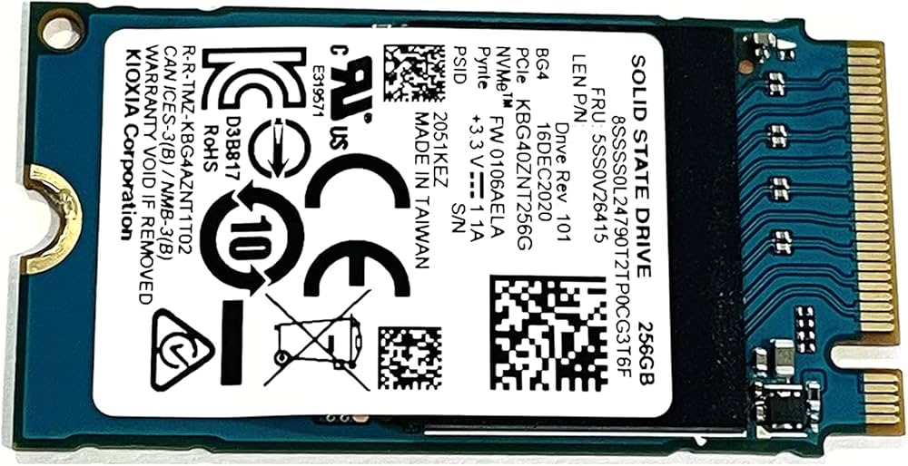 KBG40ZNT256G Toshiba 256GB PCI Express 3.0 NVMe M.2 2242