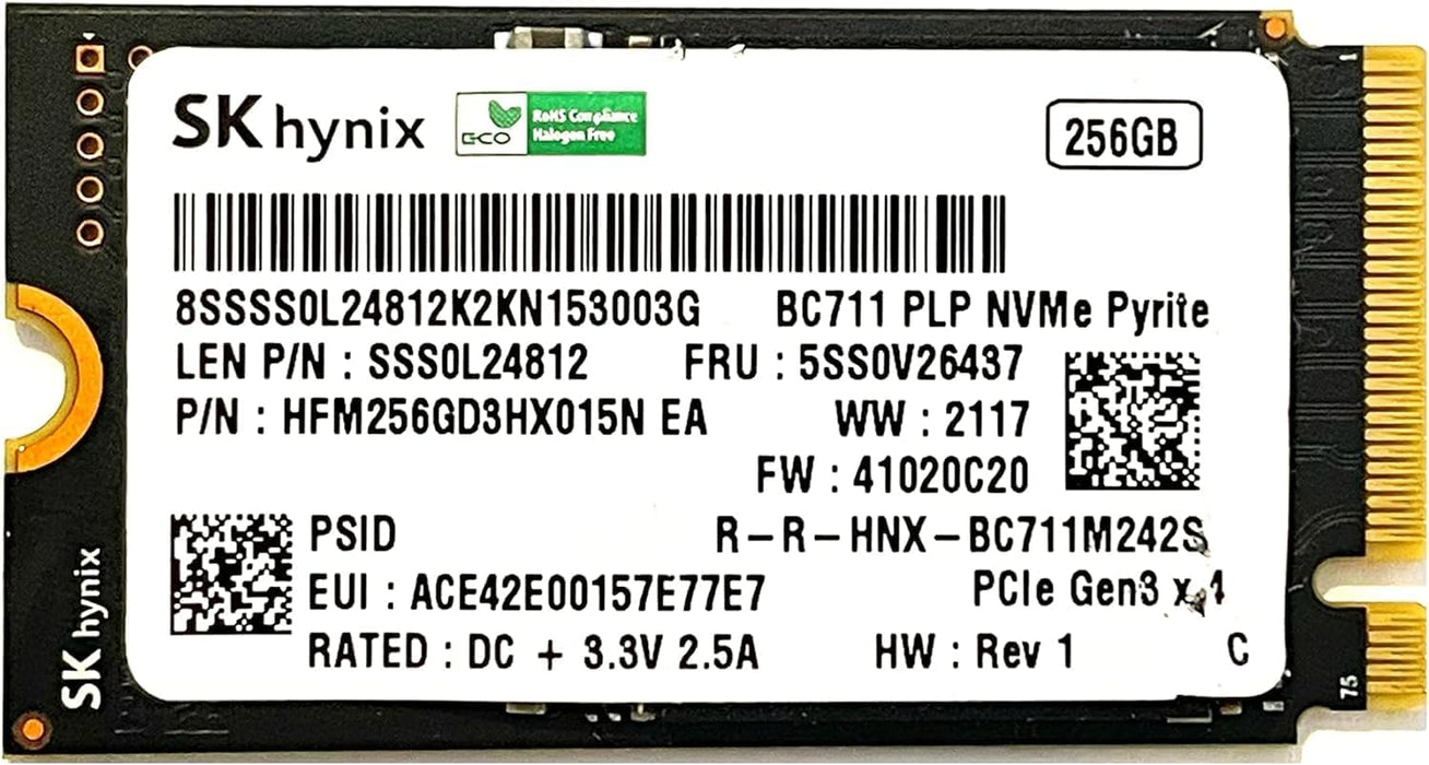 HFM256GD3HX015N Hynix 256GB PCI Express 3.0 NVMe M.2 2242