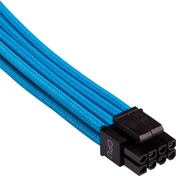 Type 3 - Individually Sleeved Blue Cable CPU 4+4-pin