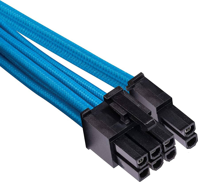 Type 3 - Individually Sleeved Blue Cable PCIe 6+2-pin