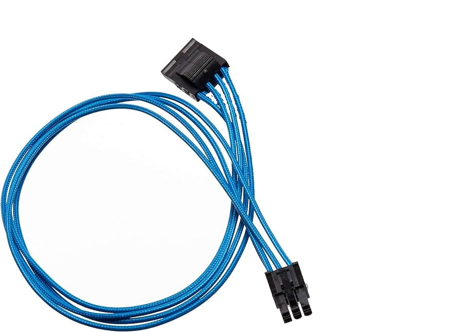 Type 3 - Individually Sleeved Blue Cable Molex with 1 connectors