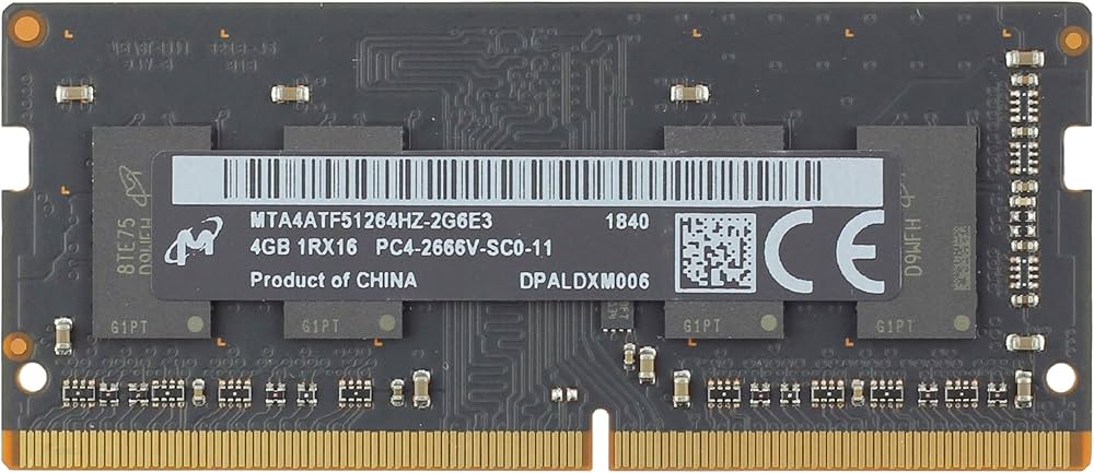 MTA4ATF51264HZ-2G6E3 Micron PC4-21300 DDR4-2666MHz non-ECC Unbuffered CL19 260-Pin