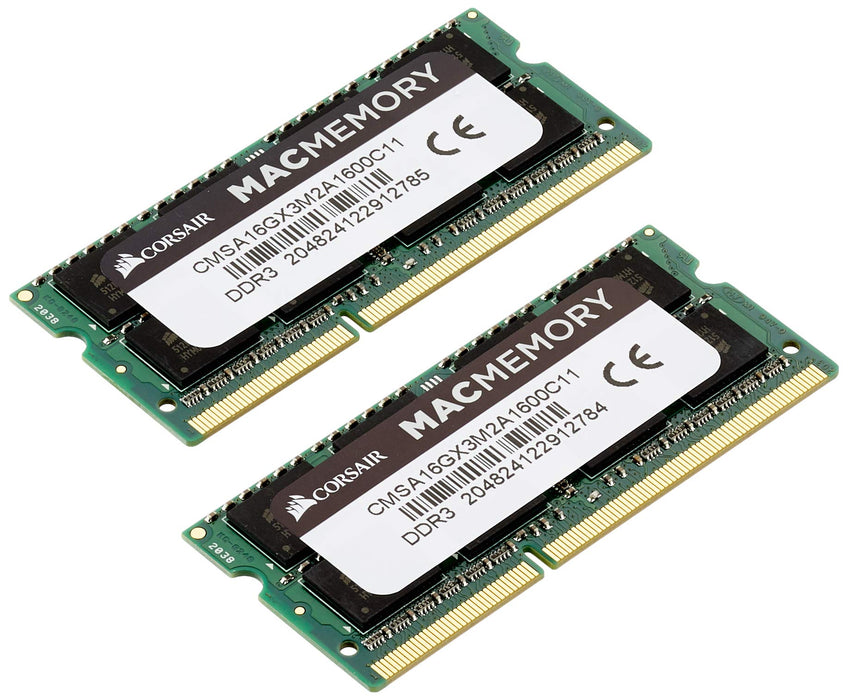 CMSA16GX3M2A1600C11 Corsair 16GB Kit (2 X 8GB) PC3-12800 DDR3-1600MHz non-ECC Unbuffered CL11 204-Pin