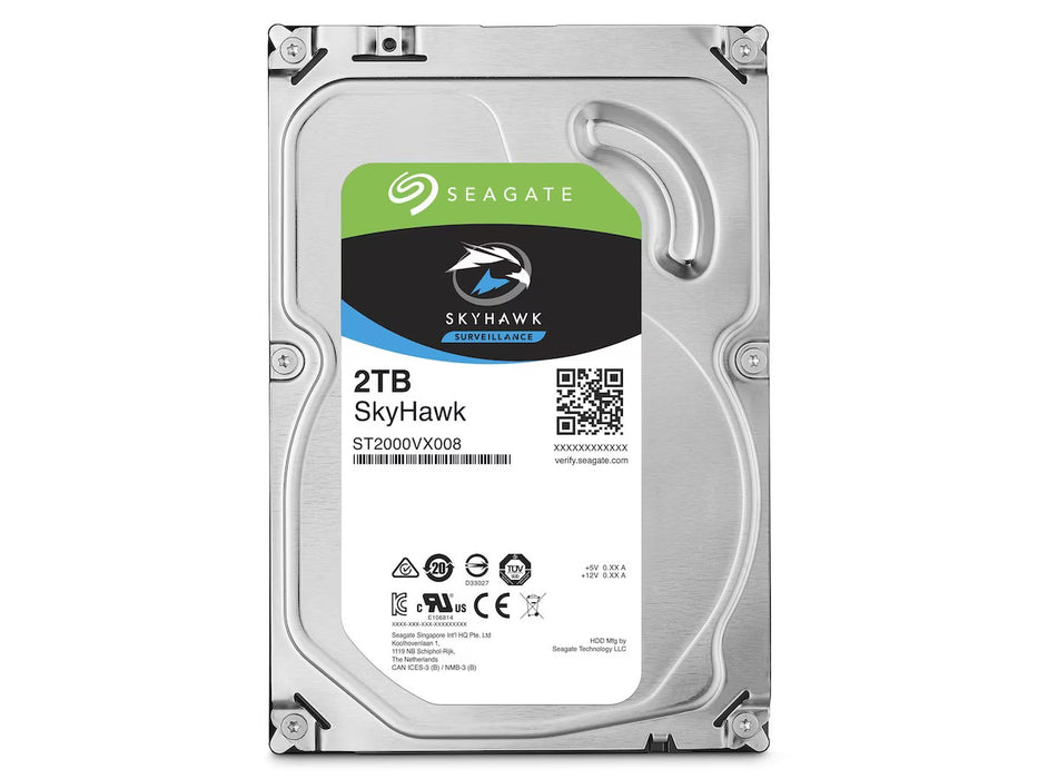 ST2000VX008-2E3164 Seagate SkyHawk 2TB 7200RPM SATA 6Gbps 64MB Cache 3.5" HDD