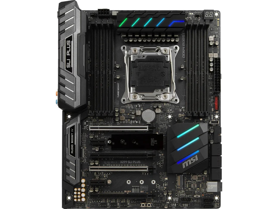 MSI X299 SLI Plus - LGA2066 + Intel Core i7-7820X 3.60GHz - LGA2066 + Deepcool Captain 240 Svart/Rød CPU Kjøler - LGA2066